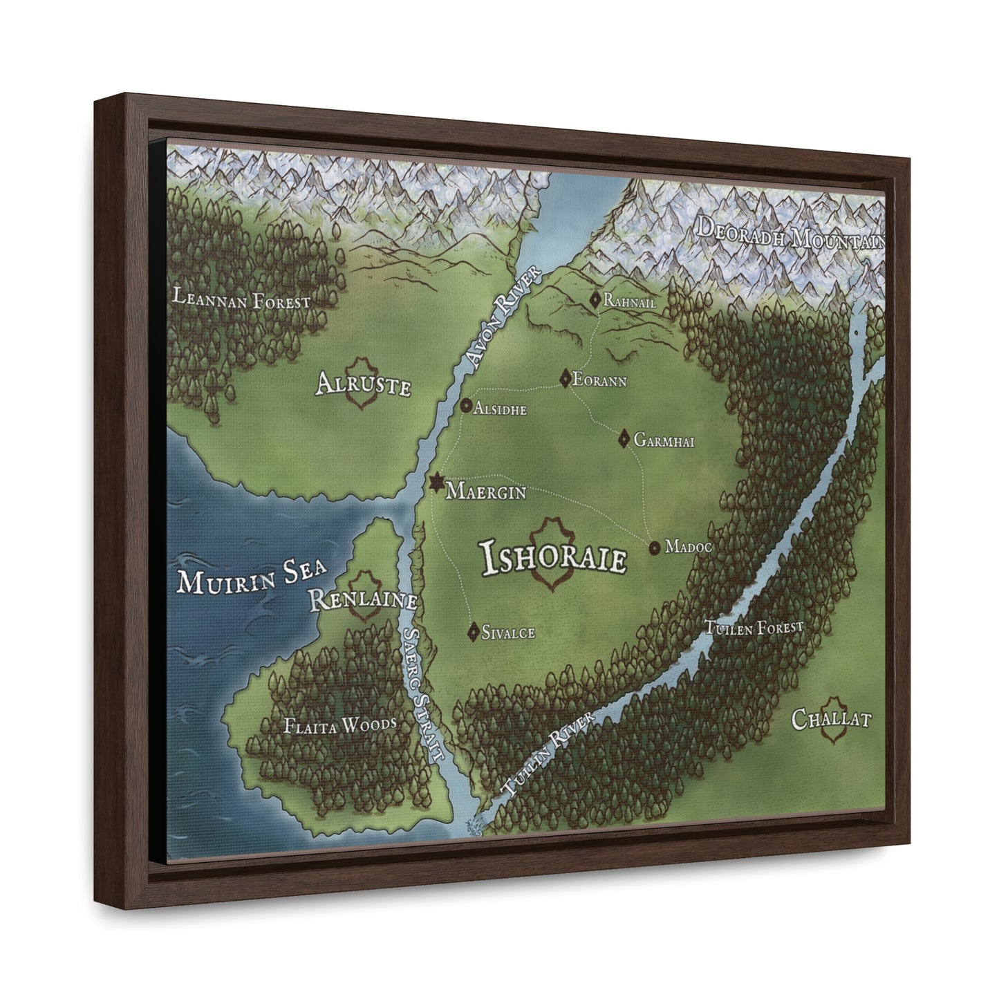 Map of Ishoraie - Gallery Canvas Wrap