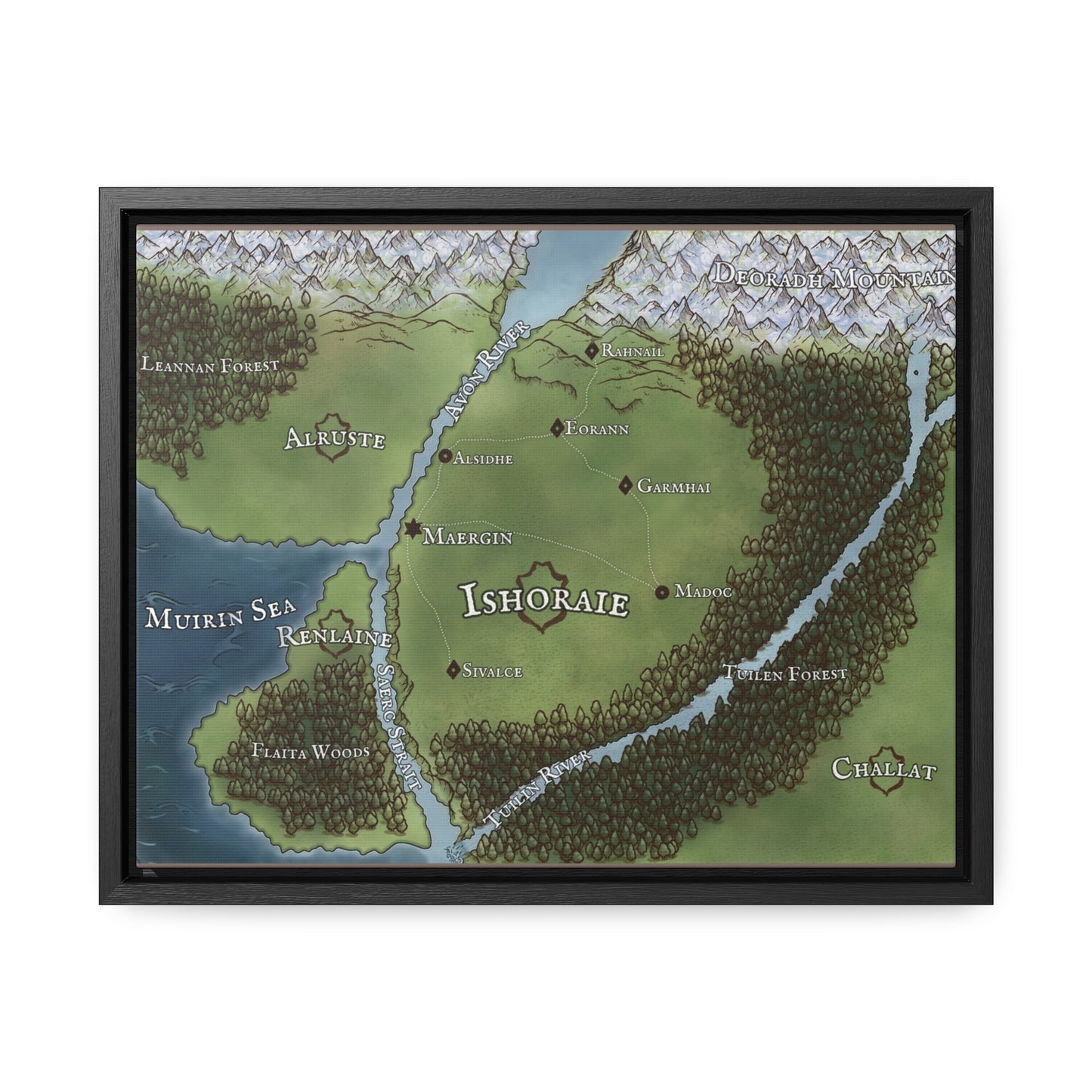 Map of Ishoraie - Gallery Canvas Wrap