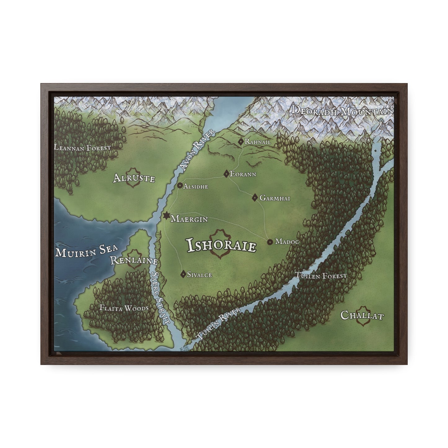 Map of Ishoraie - Gallery Canvas Wrap