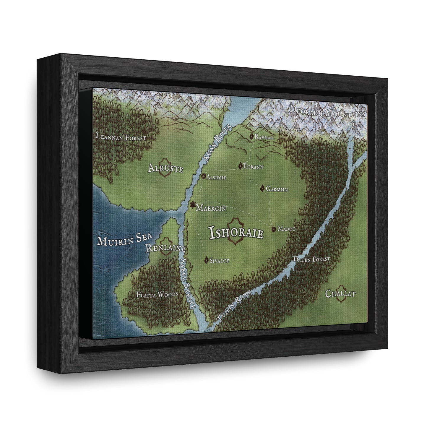 Map of Ishoraie - Gallery Canvas Wrap