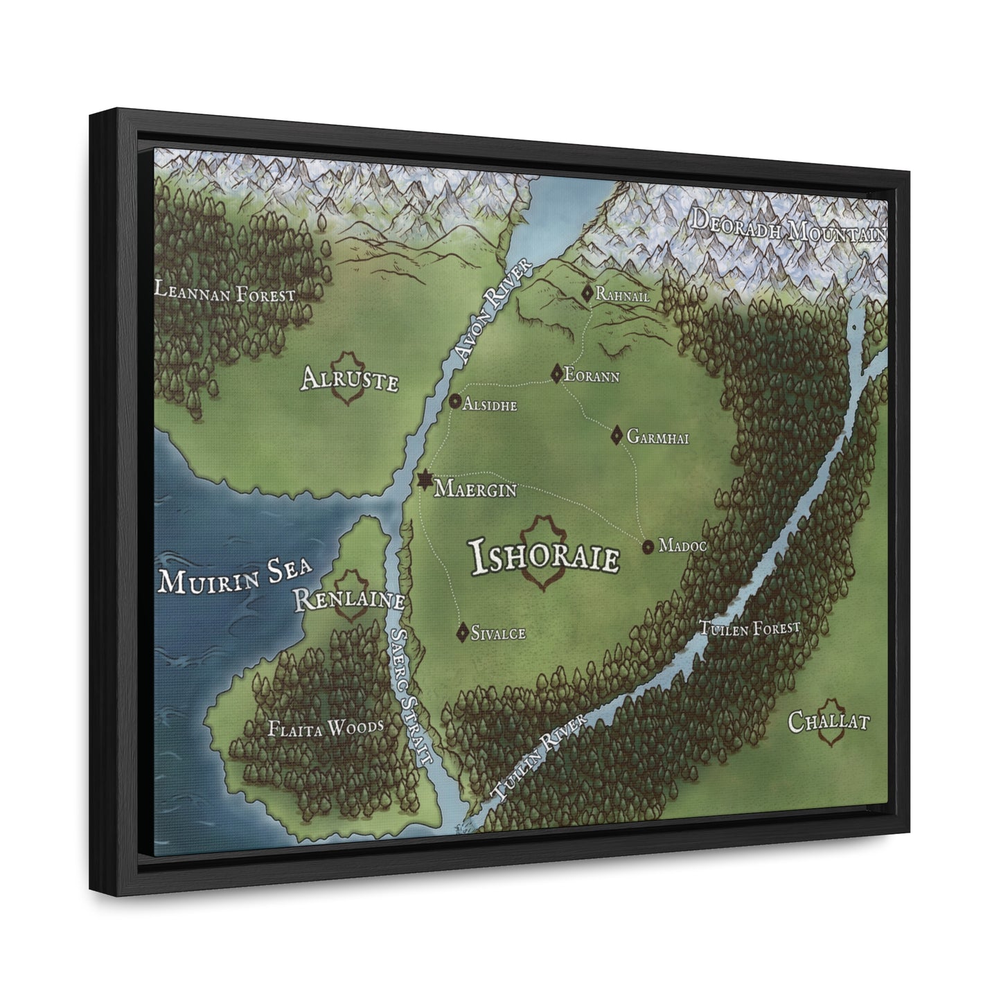 Map of Ishoraie - Gallery Canvas Wrap