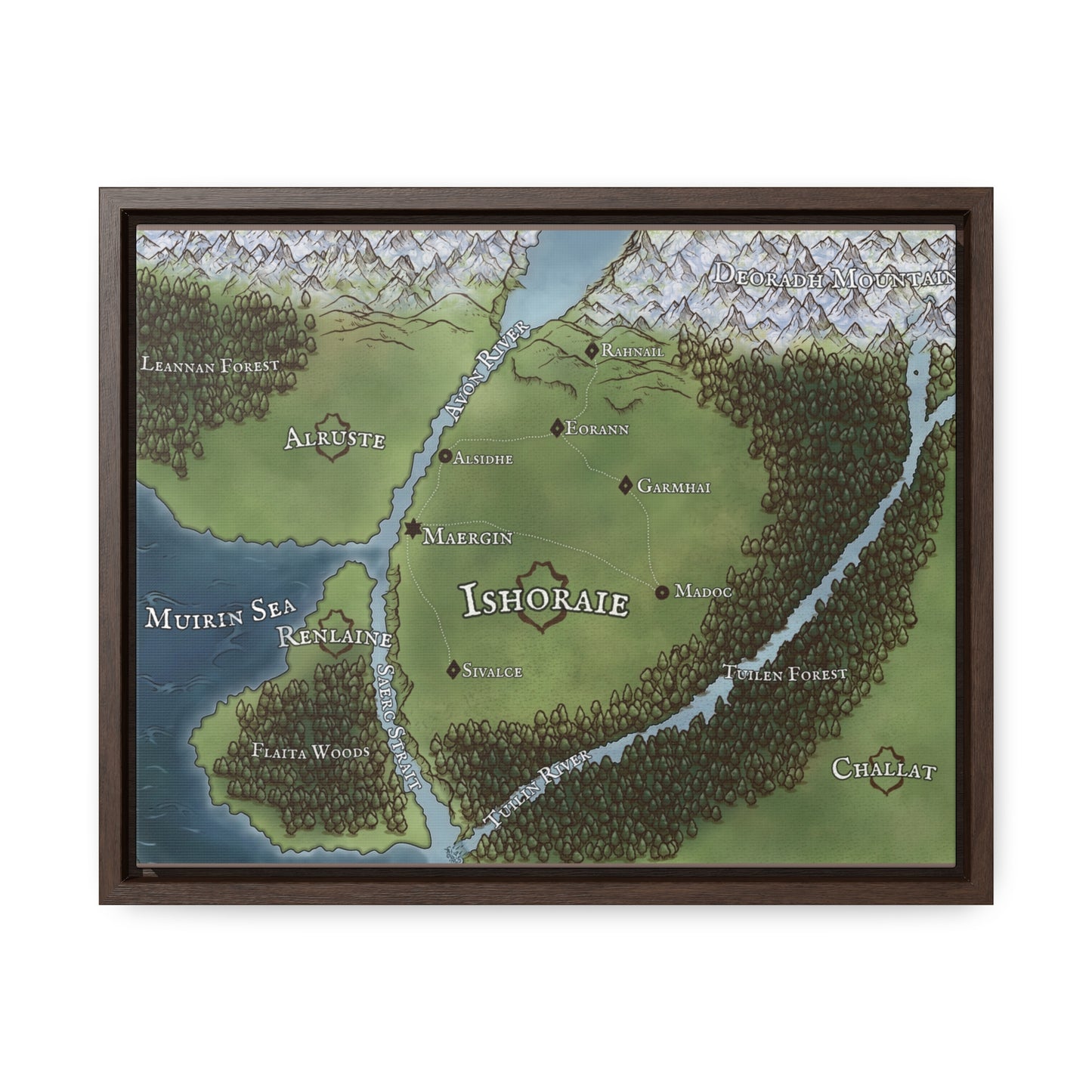 Map of Ishoraie - Gallery Canvas Wrap