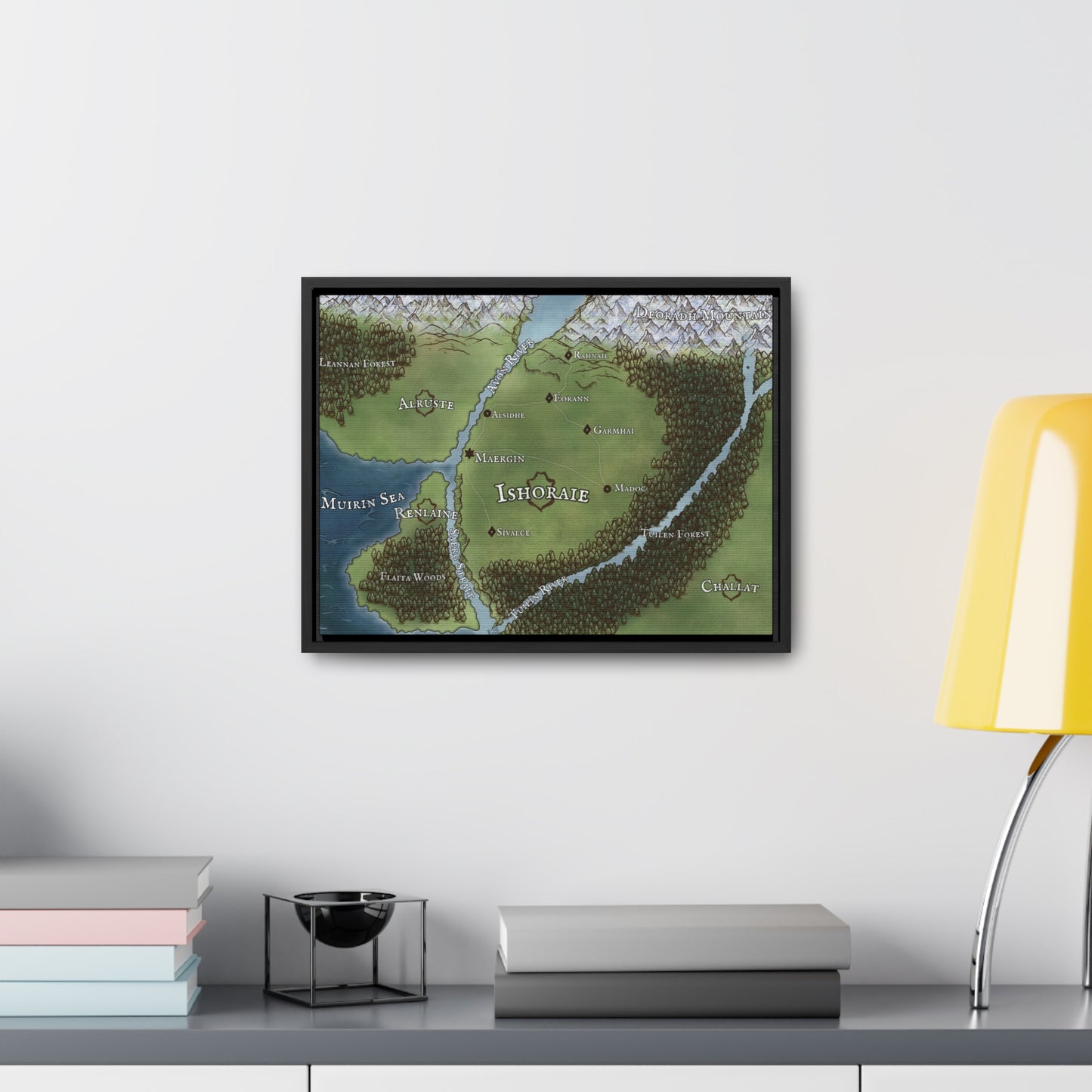 Map of Ishoraie - Gallery Canvas Wrap