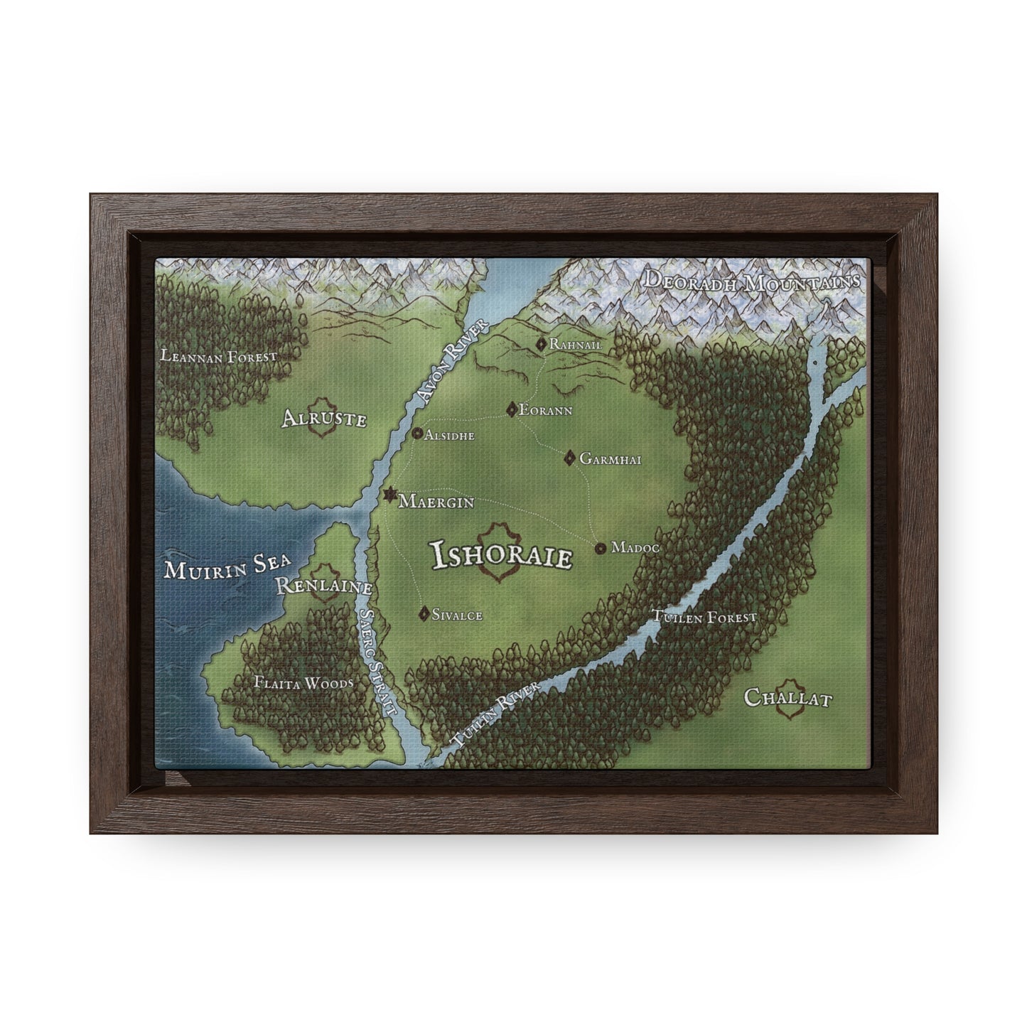 Map of Ishoraie - Gallery Canvas Wrap