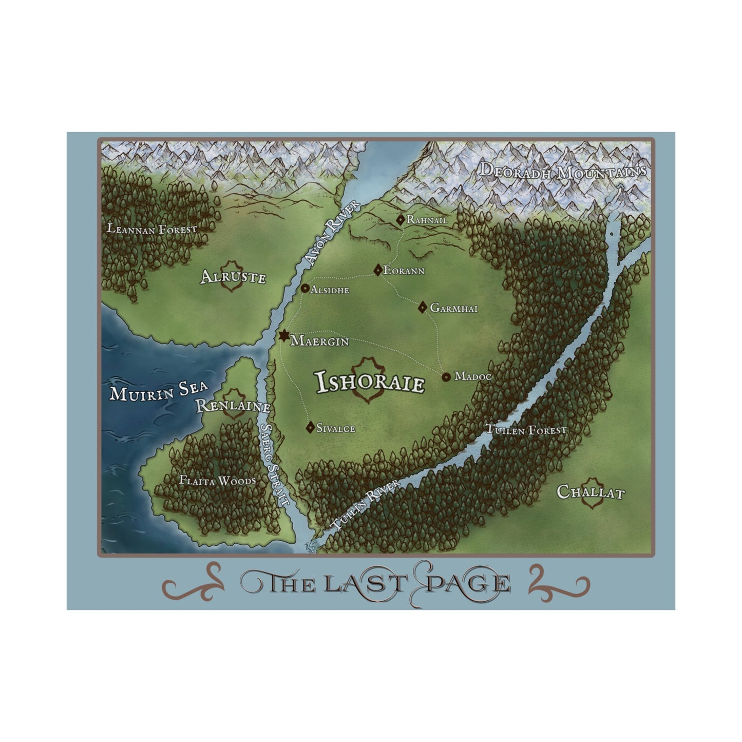 Map of Ishoraie - Matte Horizontal Posters