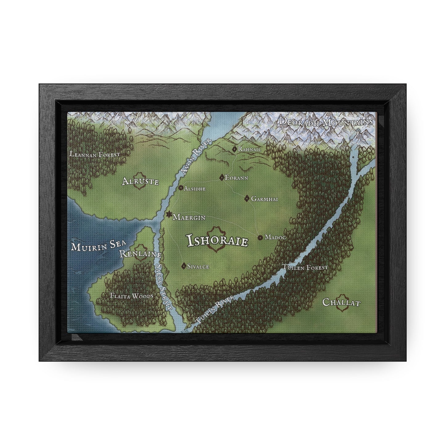 Map of Ishoraie - Gallery Canvas Wrap