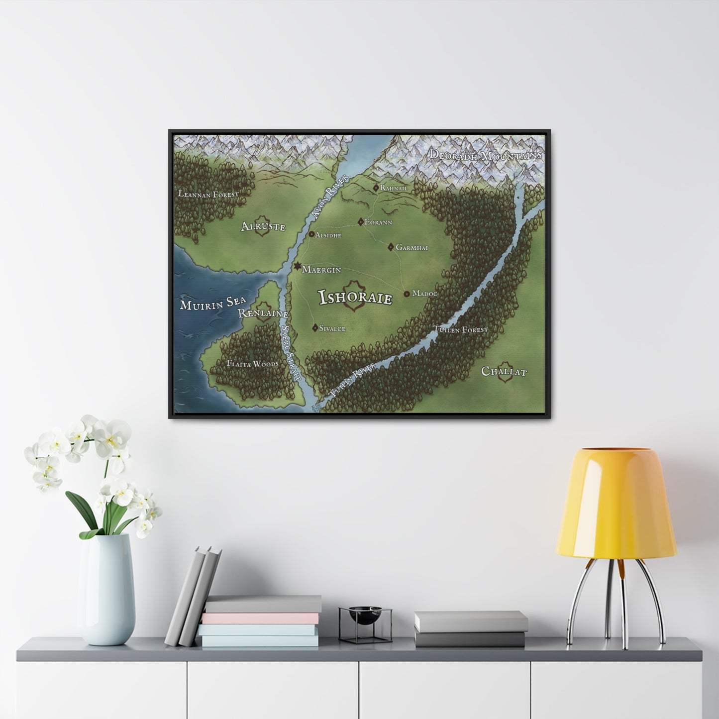 Map of Ishoraie - Gallery Canvas Wrap