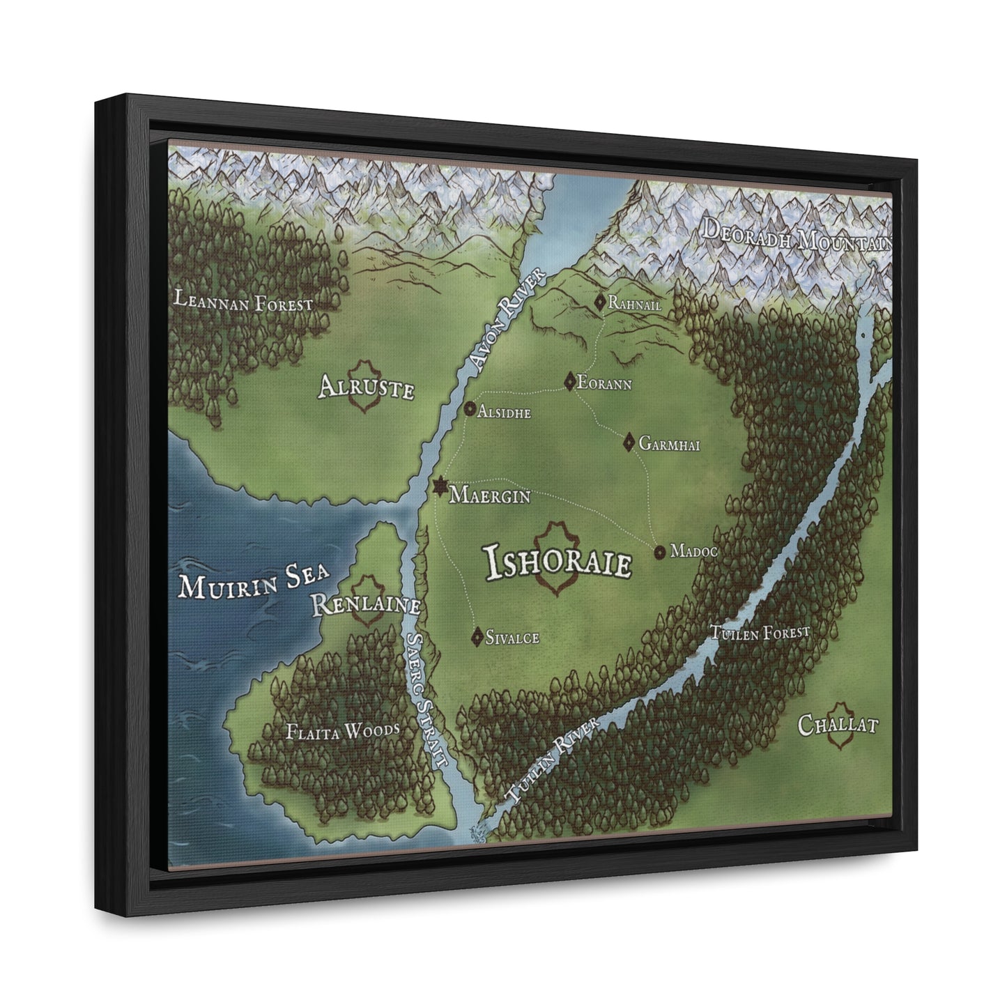 Map of Ishoraie - Gallery Canvas Wrap