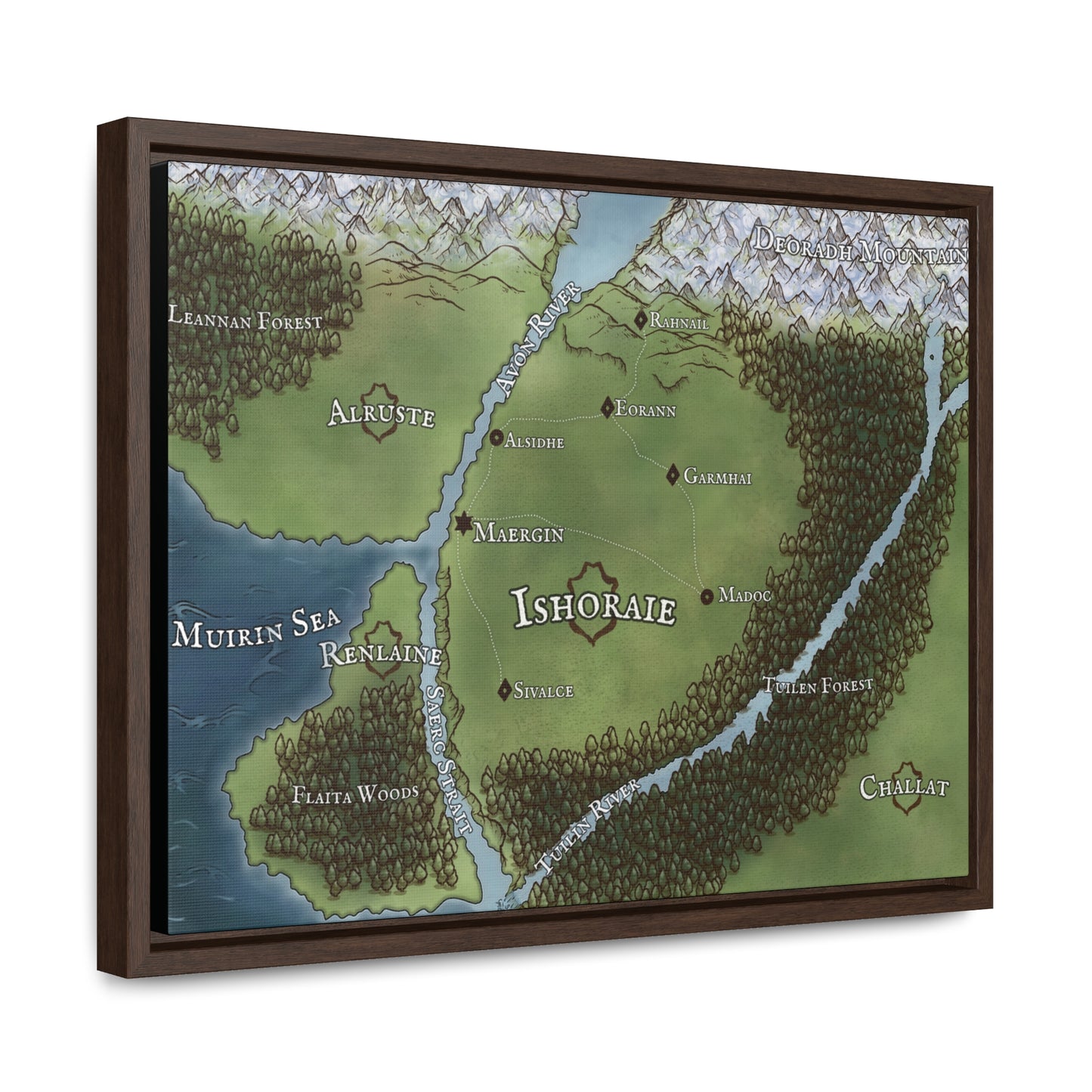 Map of Ishoraie - Gallery Canvas Wrap