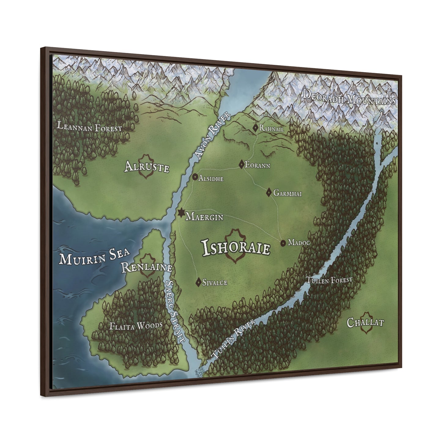 Map of Ishoraie - Gallery Canvas Wrap